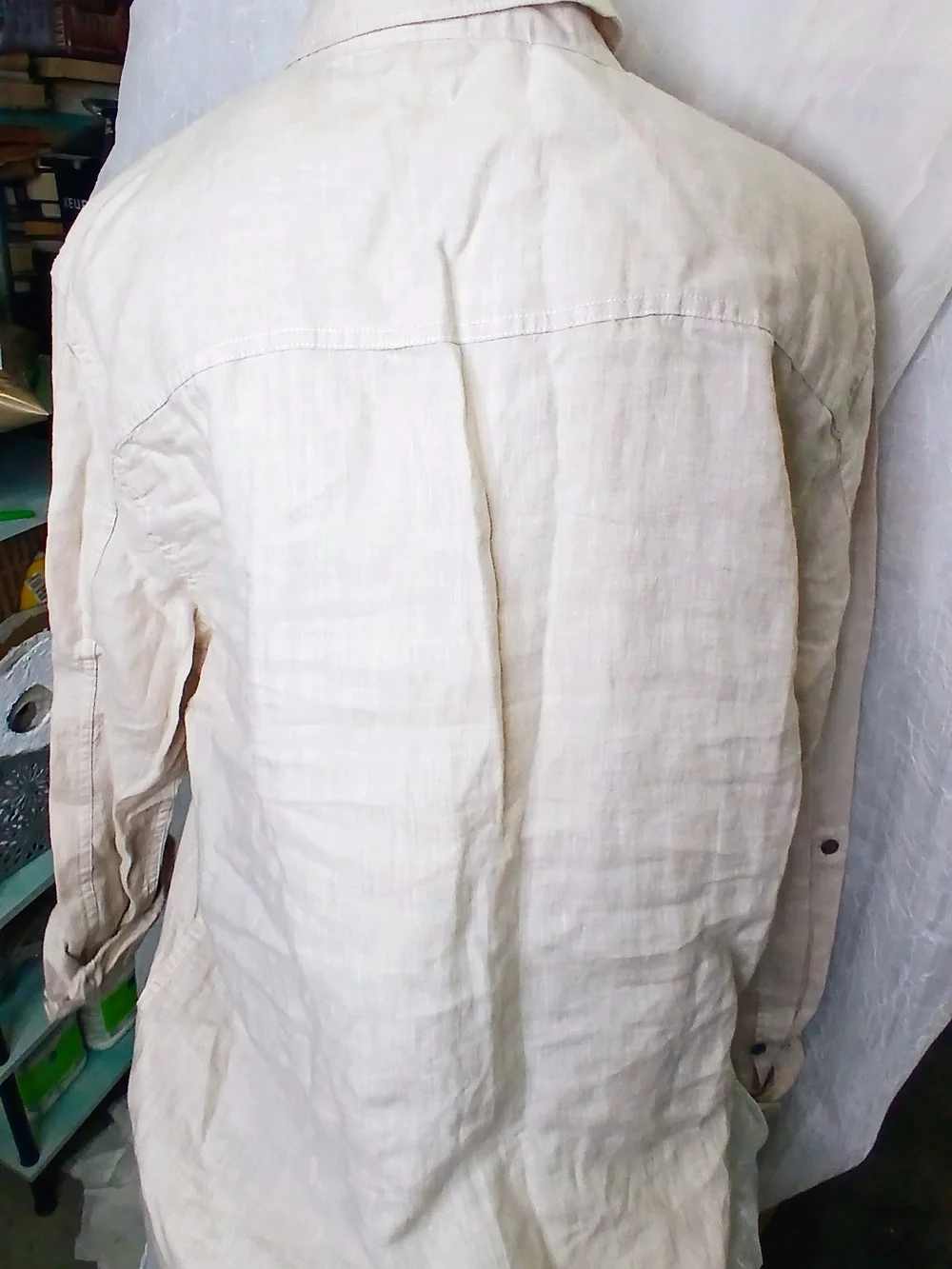 True Religion Men's Beige Button-Down Shirt